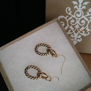Premiere jewelry gold tone earrings
